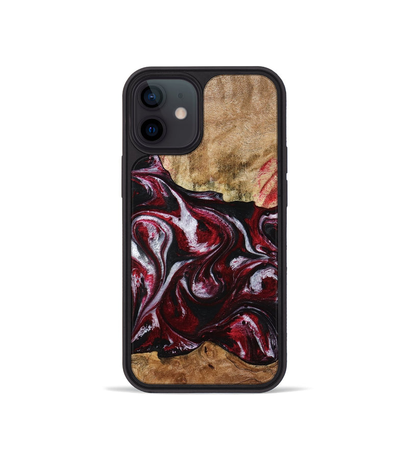 iPhone 12 mini Wood Phone Case - Alva (Red, 776242)