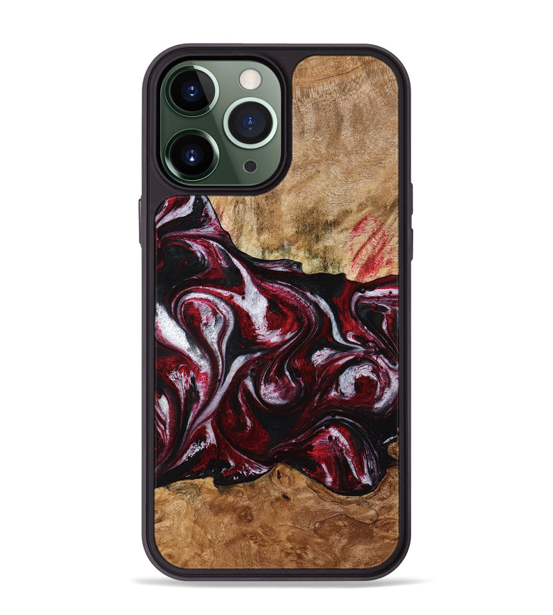 iPhone 13 Pro Max Wood Phone Case - Alva (Red, 776242)