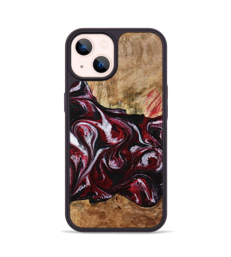 iPhone 14 Wood Phone Case - Alva (Red, 776242)