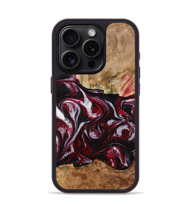 iPhone 15 Pro Wood Phone Case - Alva (Red, 776242)