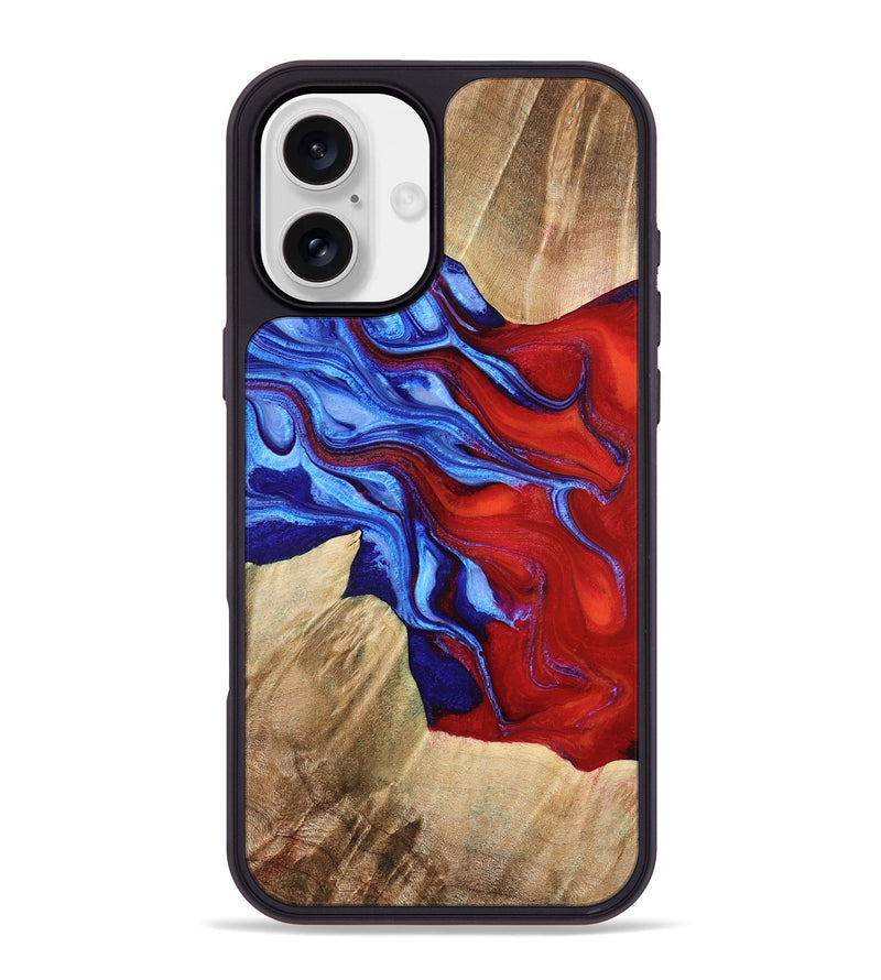 iPhone 16 Plus Wood Phone Case - Renee (Fire & Ice, 776277)