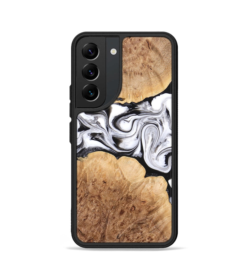 Galaxy S22 Wood Phone Case - Rishi (Black & White, 776332)