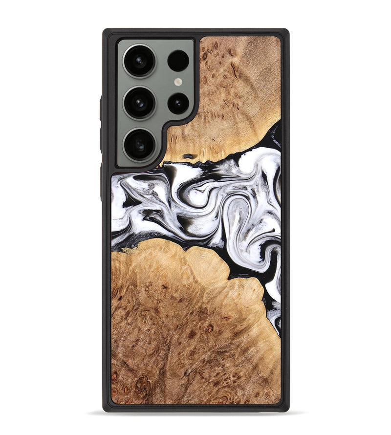 Galaxy S23 Ultra Wood Phone Case - Rishi (Black & White, 776332)