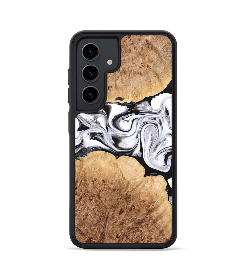 Galaxy S24 Wood Phone Case - Rishi (Black & White, 776332)
