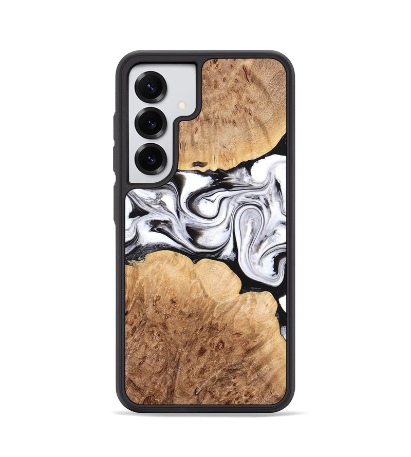 Galaxy S25 Wood Phone Case - Rishi (Black & White, 776332)