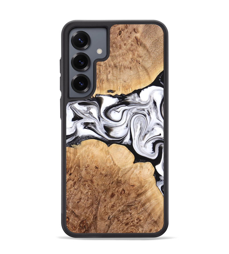 Galaxy S25 Plus Wood Phone Case - Rishi (Black & White, 776332)