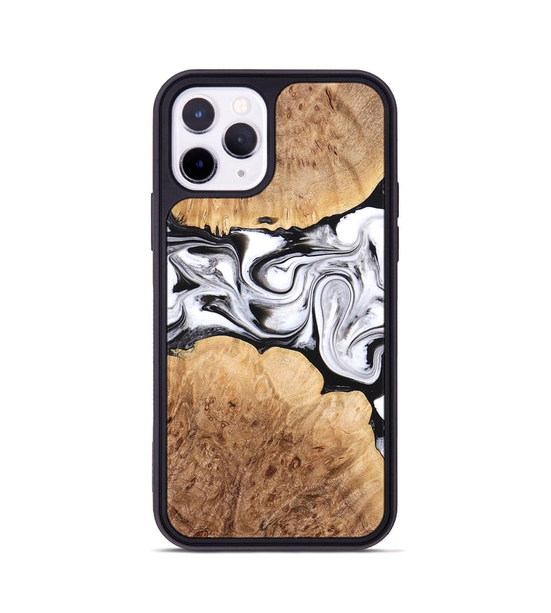 iPhone 11 Pro Wood Phone Case - Rishi (Black & White, 776332)