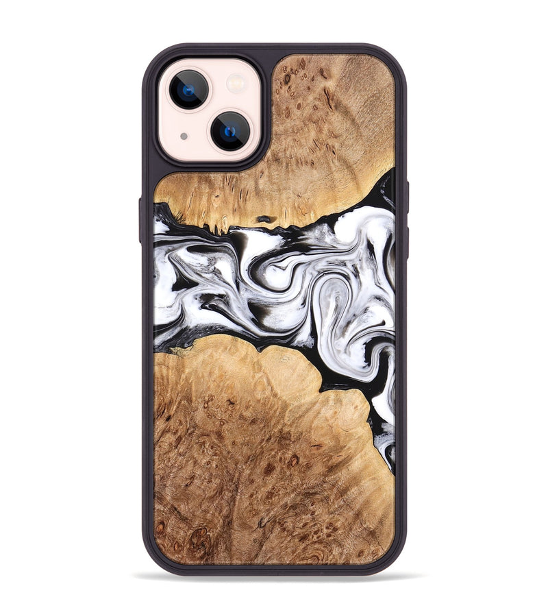 iPhone 14 Plus Wood Phone Case - Rishi (Black & White, 776332)