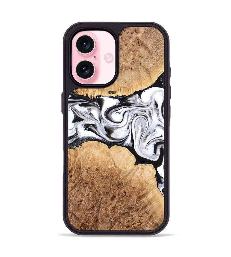 iPhone 17 Wood Phone Case - Rishi (Black & White, 776332)