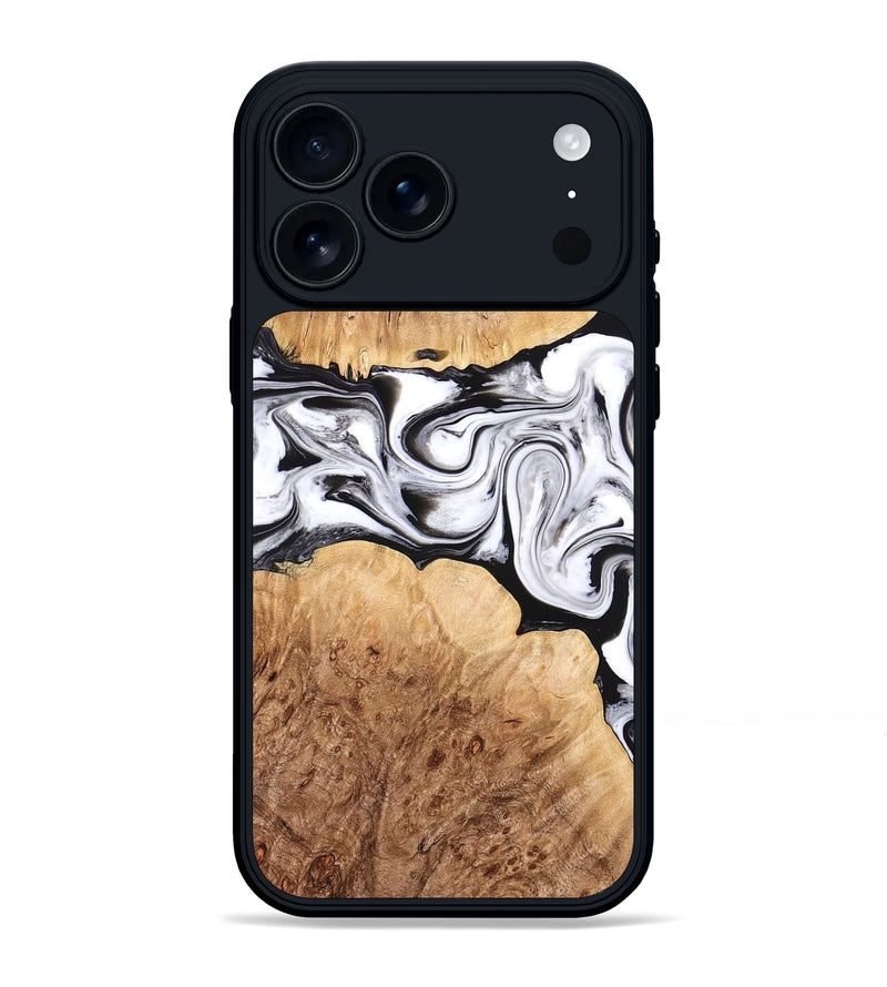 iPhone 17 Pro Max Wood Phone Case - Rishi (Black & White, 776332)