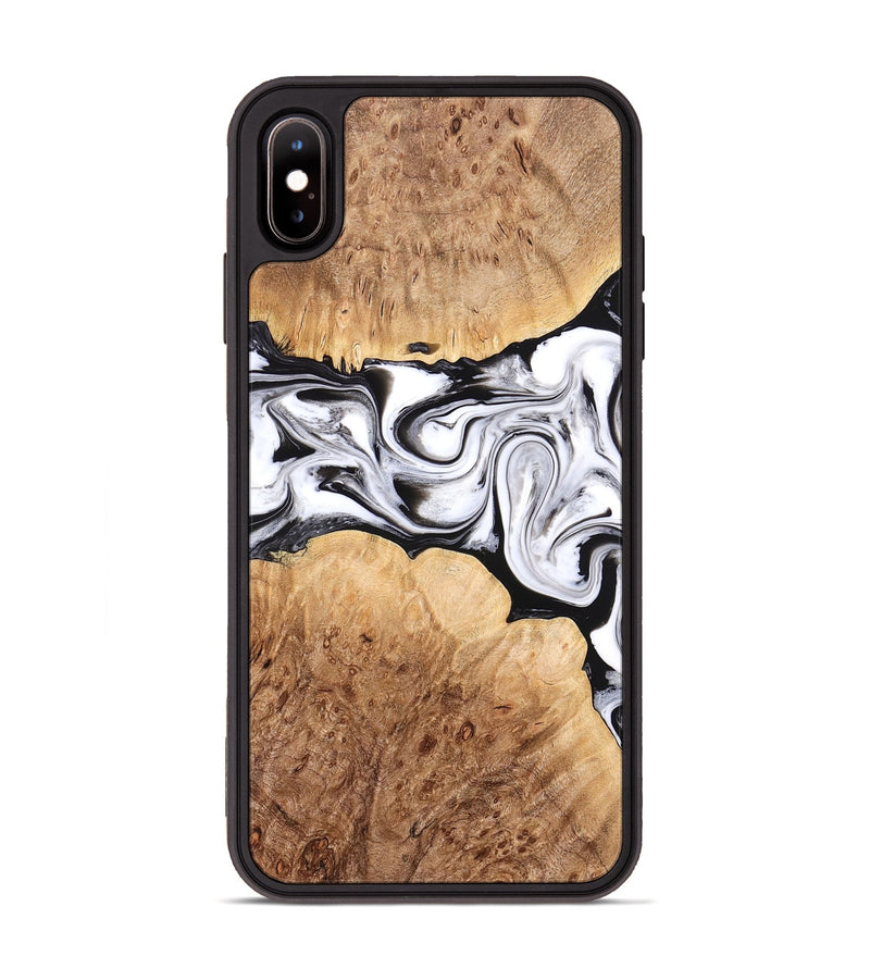iPhone Xs Max Wood Phone Case - Rishi (Black & White, 776332)