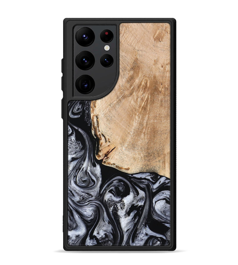 Galaxy S22 Ultra Wood Phone Case - Lola (Black & White, 776333)