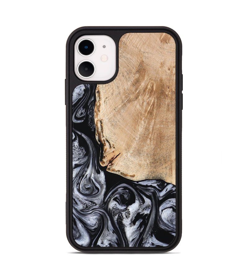 iPhone 11 Wood Phone Case - Lola (Black & White, 776333)
