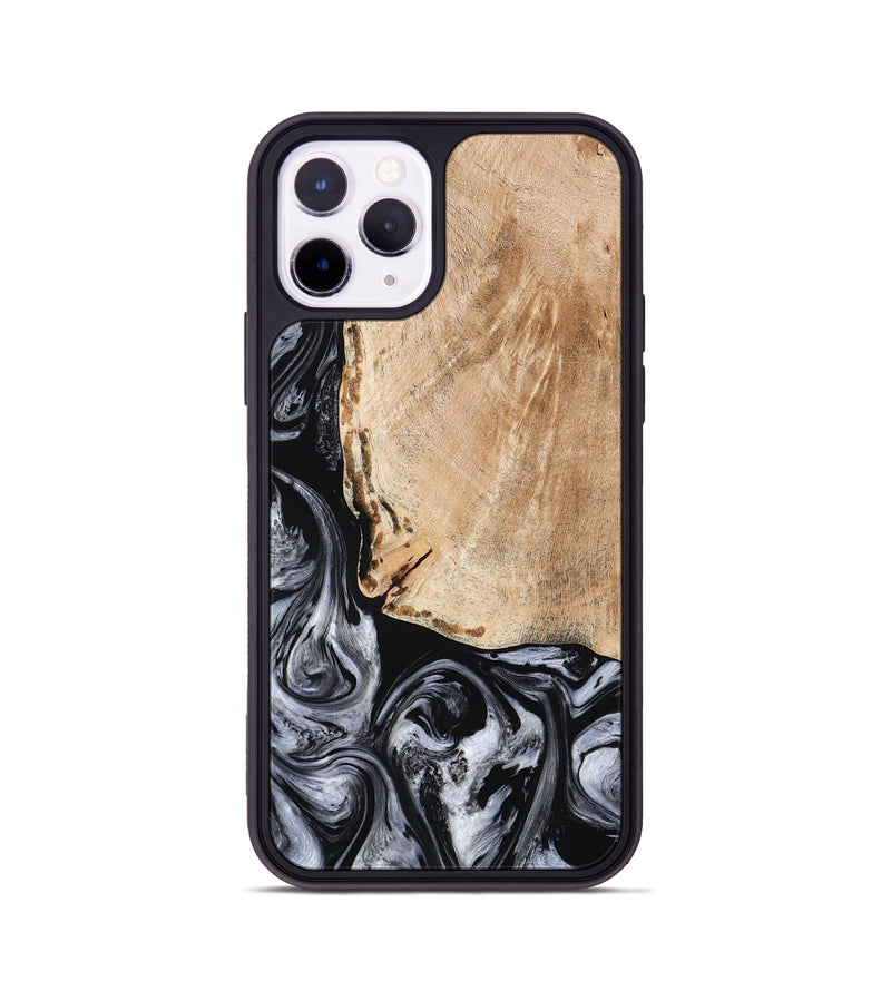 iPhone 11 Pro Wood Phone Case - Lola (Black & White, 776333)