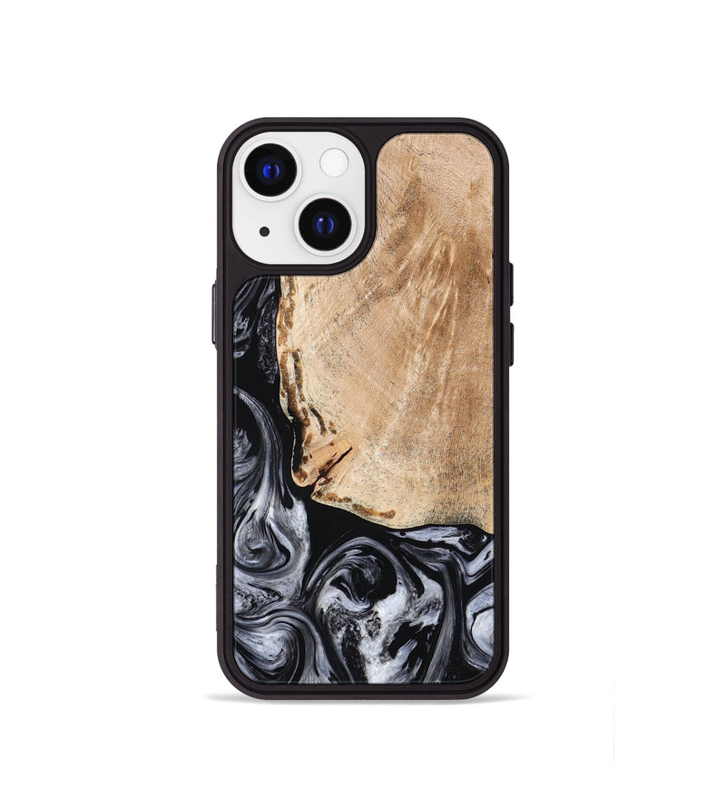 iPhone 13 mini Wood Phone Case - Lola (Black & White, 776333)