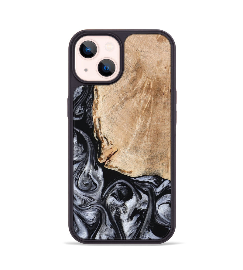 iPhone 14 Wood Phone Case - Lola (Black & White, 776333)