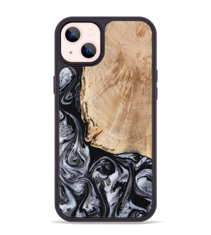 iPhone 14 Plus Wood Phone Case - Lola (Black & White, 776333)