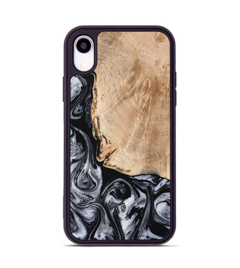 iPhone Xr Wood Phone Case - Lola (Black & White, 776333)