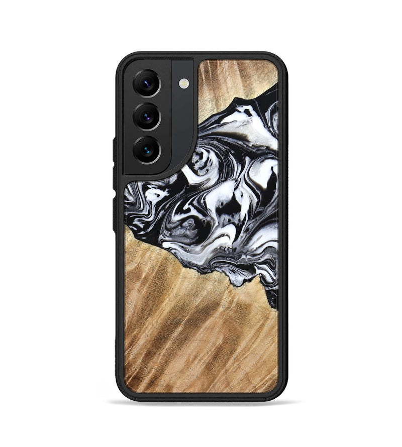 Galaxy S22 Wood Phone Case - Rashida (Black & White, 776335)
