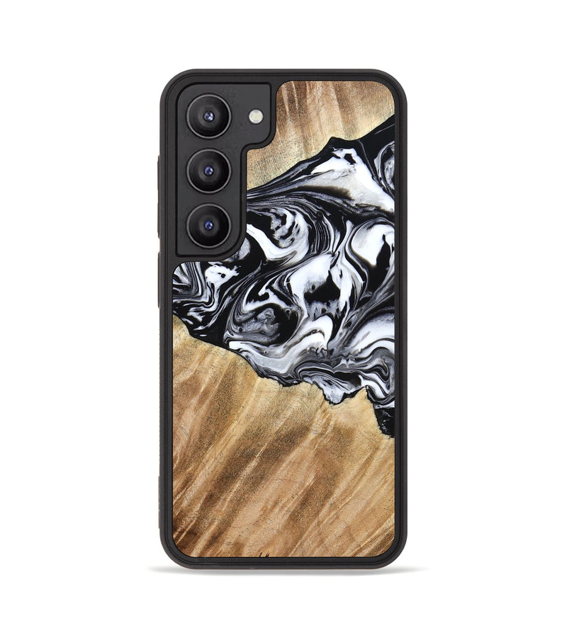Galaxy S23 Wood Phone Case - Rashida (Black & White, 776335)