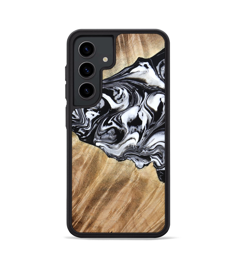 Galaxy S24 Wood Phone Case - Rashida (Black & White, 776335)