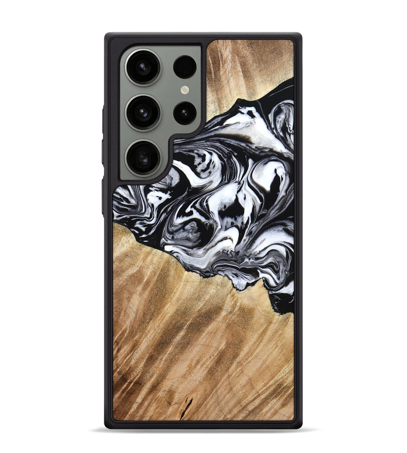 Galaxy S24 Ultra Wood Phone Case - Rashida (Black & White, 776335)