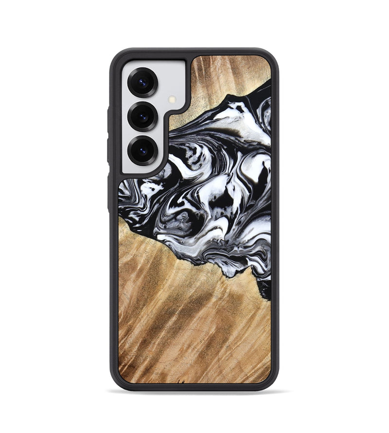 Galaxy S25 Wood Phone Case - Rashida (Black & White, 776335)
