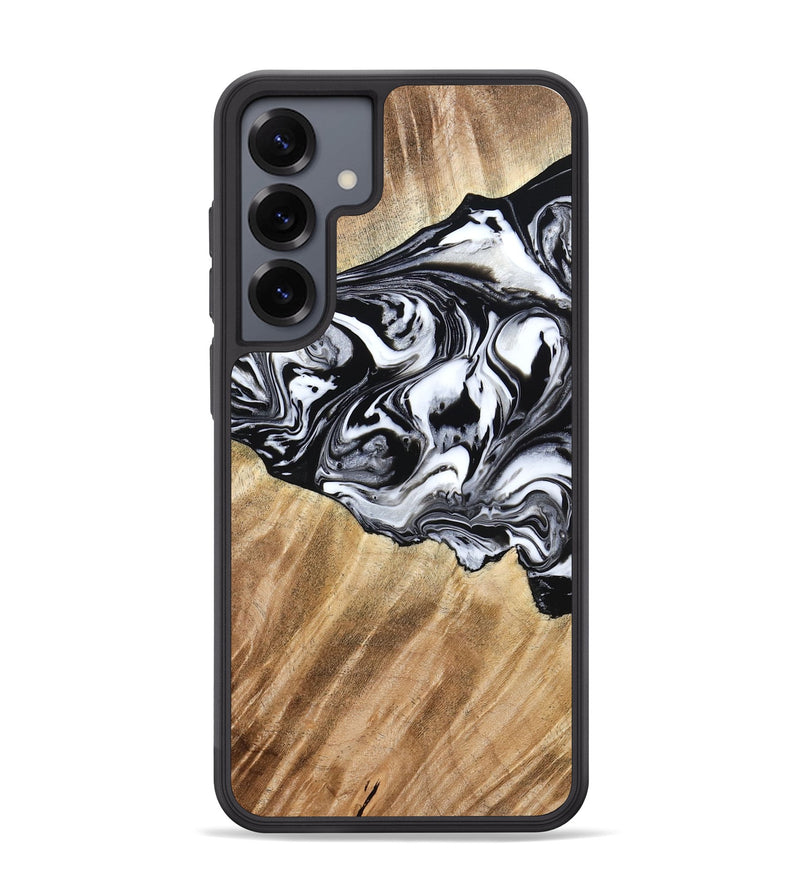 Galaxy S25 Plus Wood Phone Case - Rashida (Black & White, 776335)