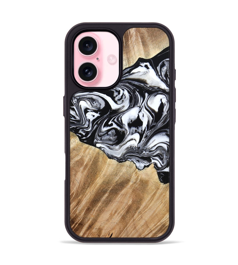iPhone 17 Wood Phone Case - Rashida (Black & White, 776335)