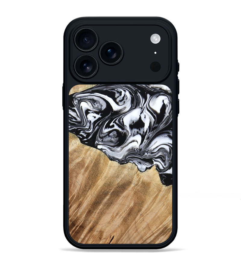 iPhone 17 Pro Max Wood Phone Case - Rashida (Black & White, 776335)