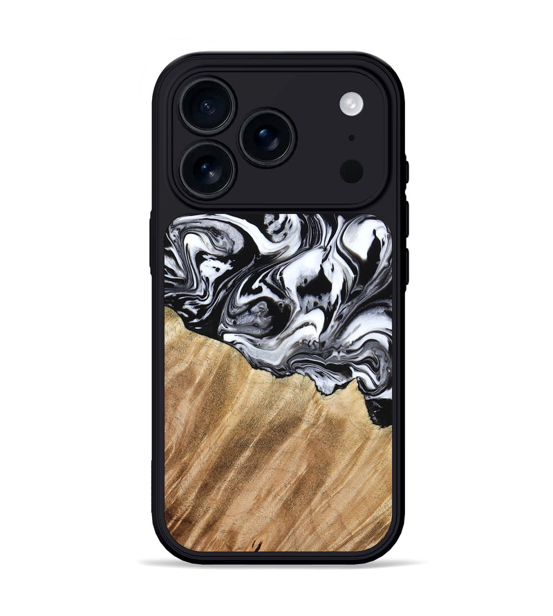 iPhone 17 Pro Wood Phone Case - Rashida (Black & White, 776335)