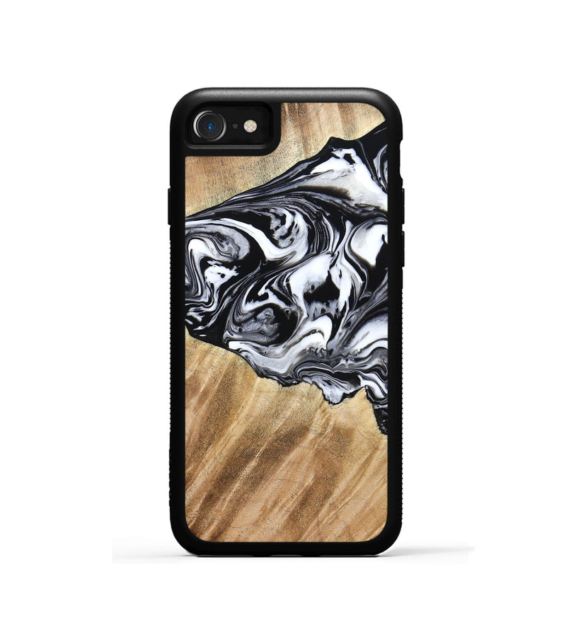 iPhone SE Wood Phone Case - Rashida (Black & White, 776335)