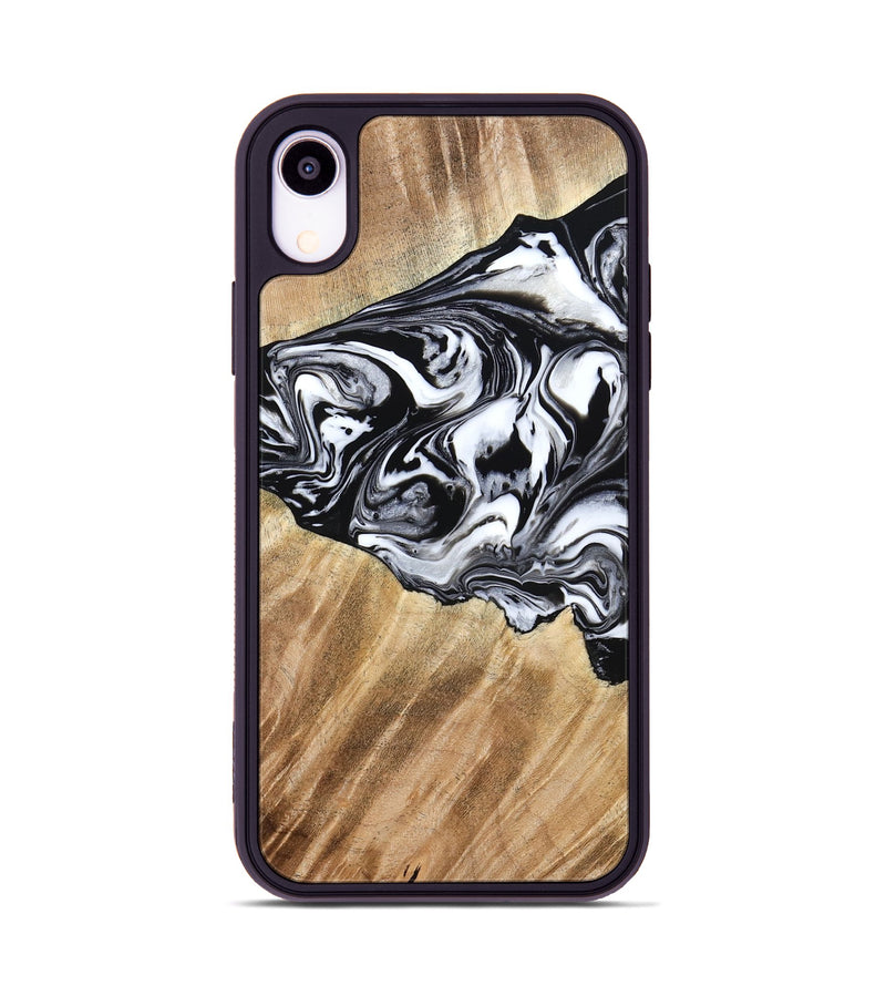 iPhone Xr Wood Phone Case - Rashida (Black & White, 776335)