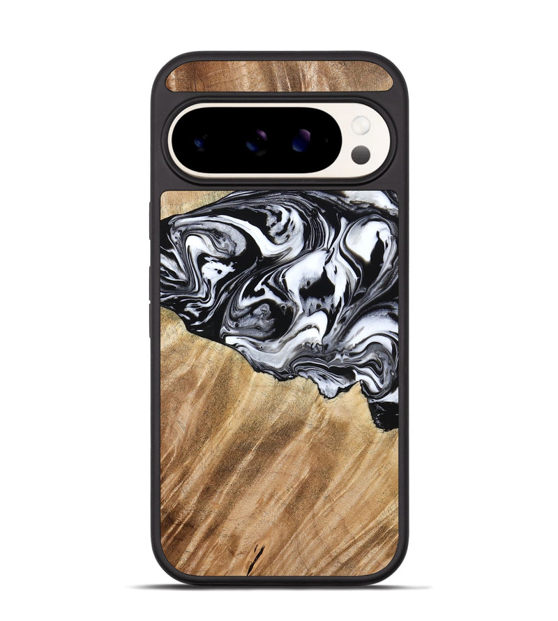 Pixel 9 Pro Wood Phone Case - Rashida (Black & White, 776335)