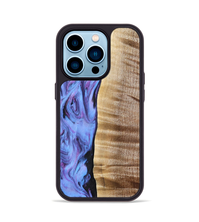 iPhone 14 Pro Wood Phone Case - Tawana (Purple, 776560)