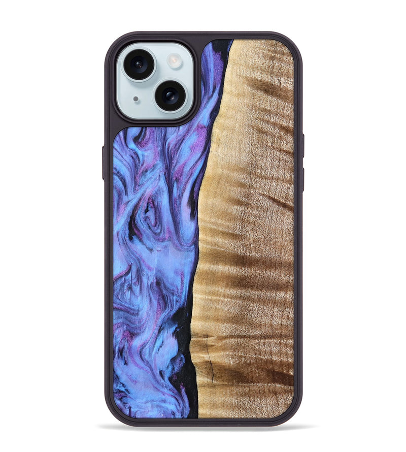 iPhone 15 Plus Wood Phone Case - Tawana (Purple, 776560)