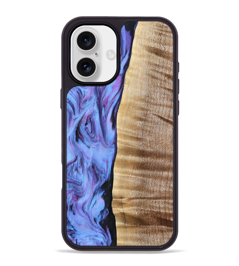 iPhone 16 Plus Wood Phone Case - Tawana (Purple, 776560)