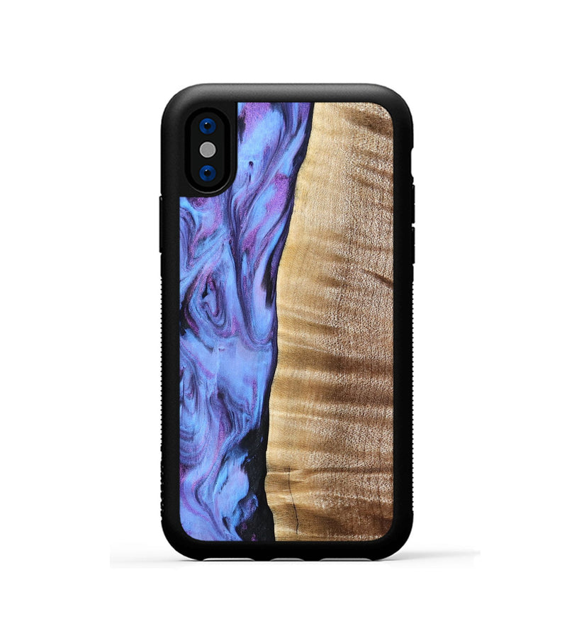 iPhone Xs Wood Phone Case - Tawana (Purple, 776560)