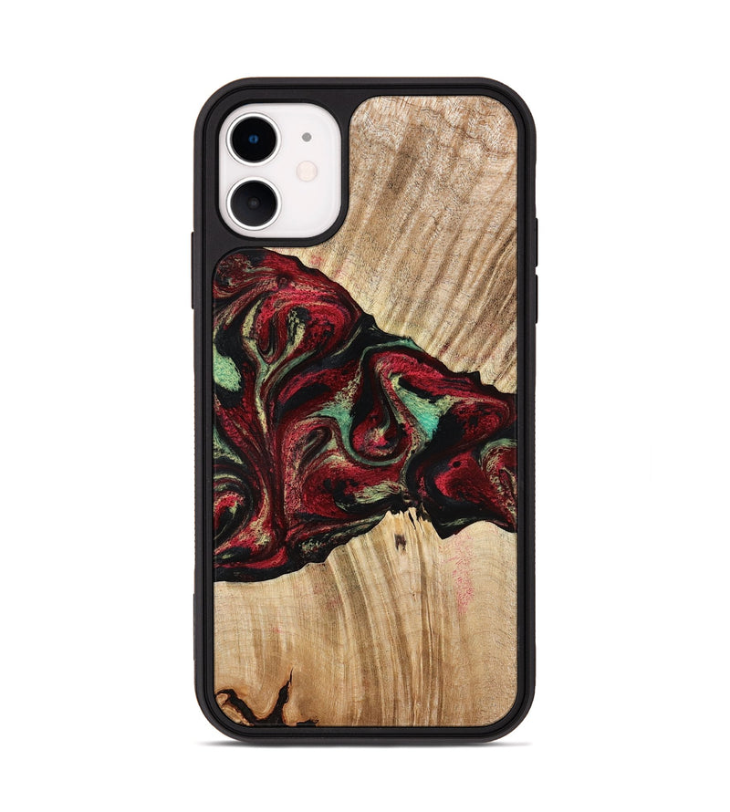 iPhone 11 Wood Phone Case - Cayla (Red, 776629)