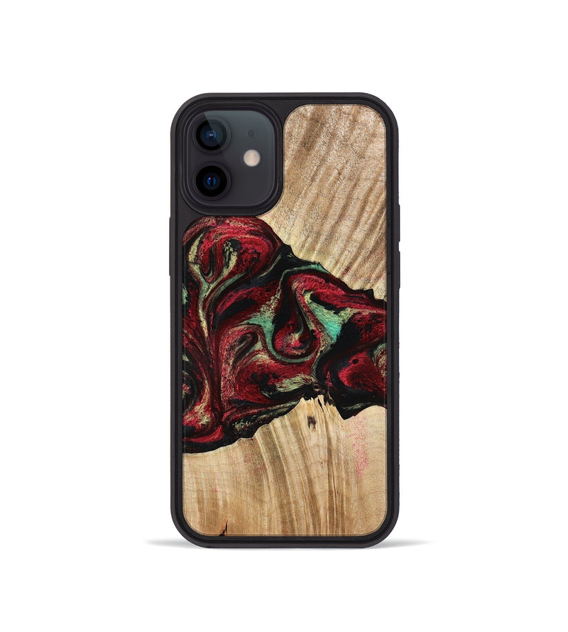 iPhone 12 mini Wood Phone Case - Cayla (Red, 776629)