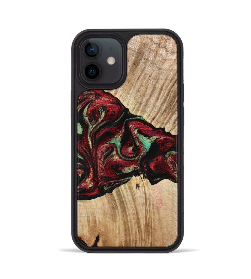 iPhone 12 Wood Phone Case - Cayla (Red, 776629)