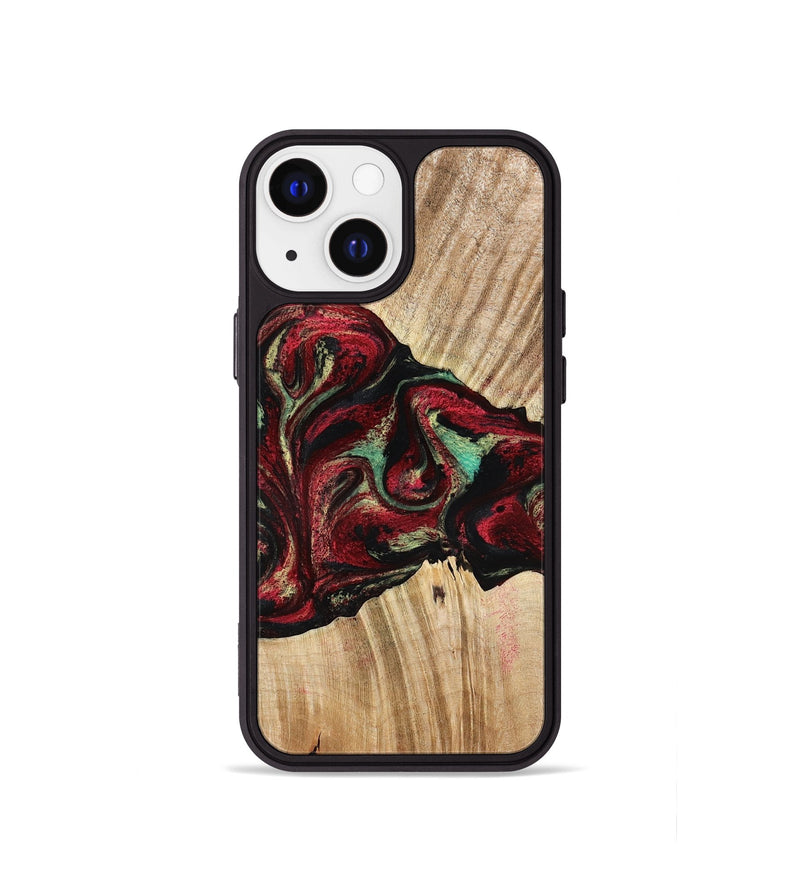 iPhone 13 mini Wood Phone Case - Cayla (Red, 776629)