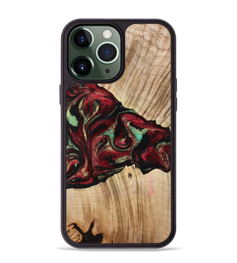 iPhone 13 Pro Max Wood Phone Case - Cayla (Red, 776629)