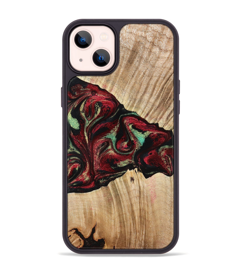 iPhone 14 Plus Wood Phone Case - Cayla (Red, 776629)