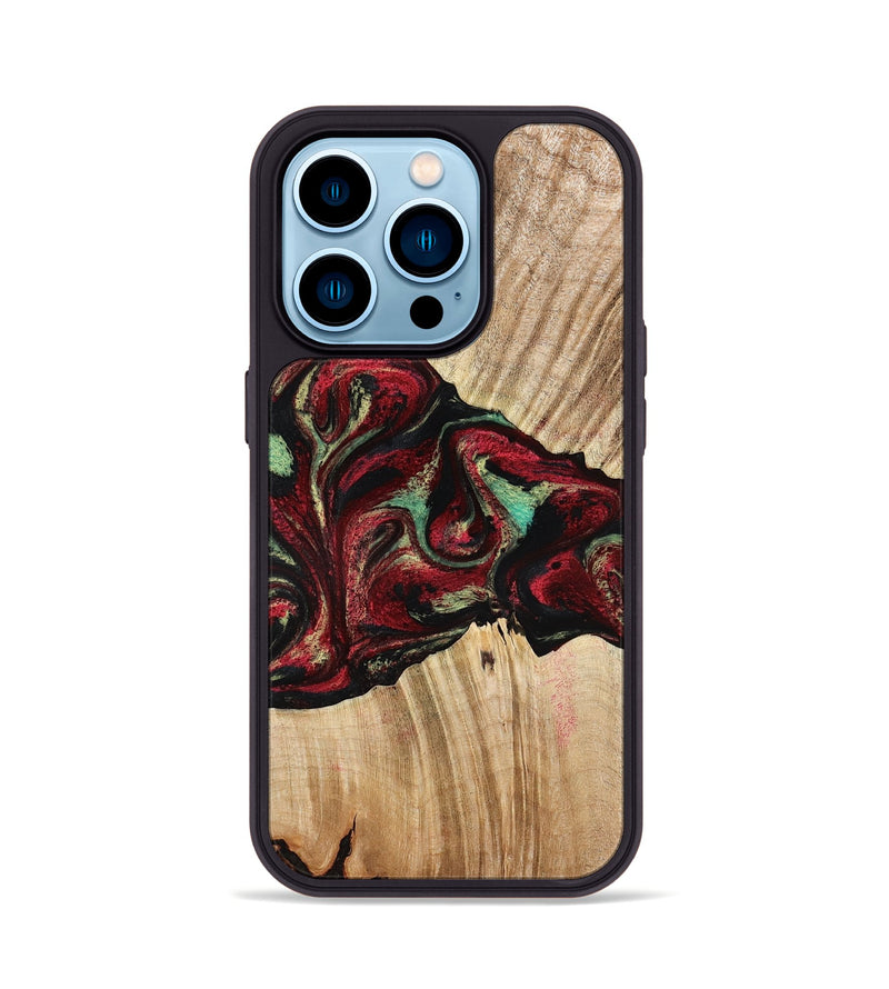 iPhone 14 Pro Wood Phone Case - Cayla (Red, 776629)