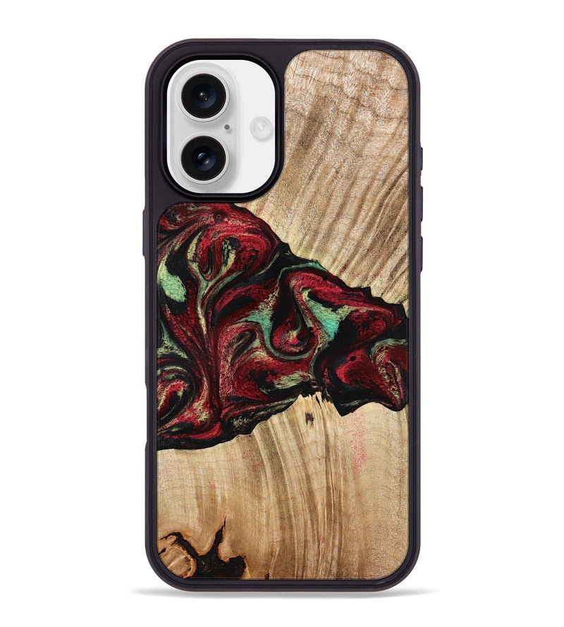 iPhone 16 Plus Wood Phone Case - Cayla (Red, 776629)