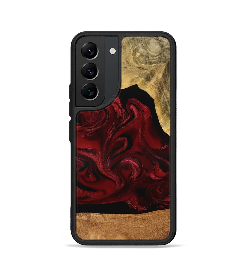 Galaxy S22 Wood Phone Case - Omer (Red, 776632)