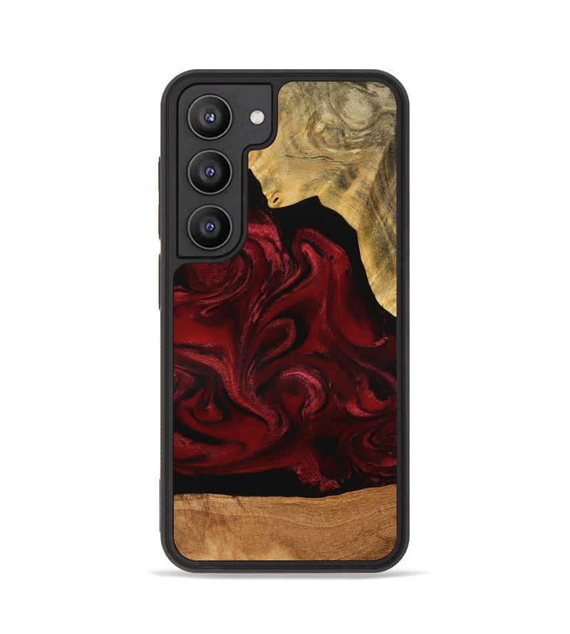 Galaxy S23 Wood Phone Case - Omer (Red, 776632)