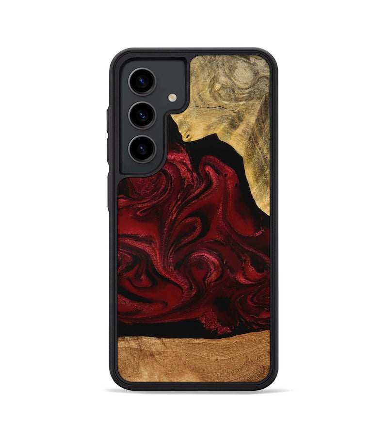 Galaxy S24 Wood Phone Case - Omer (Red, 776632)