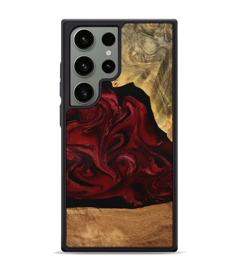 Galaxy S24 Ultra Wood Phone Case - Omer (Red, 776632)